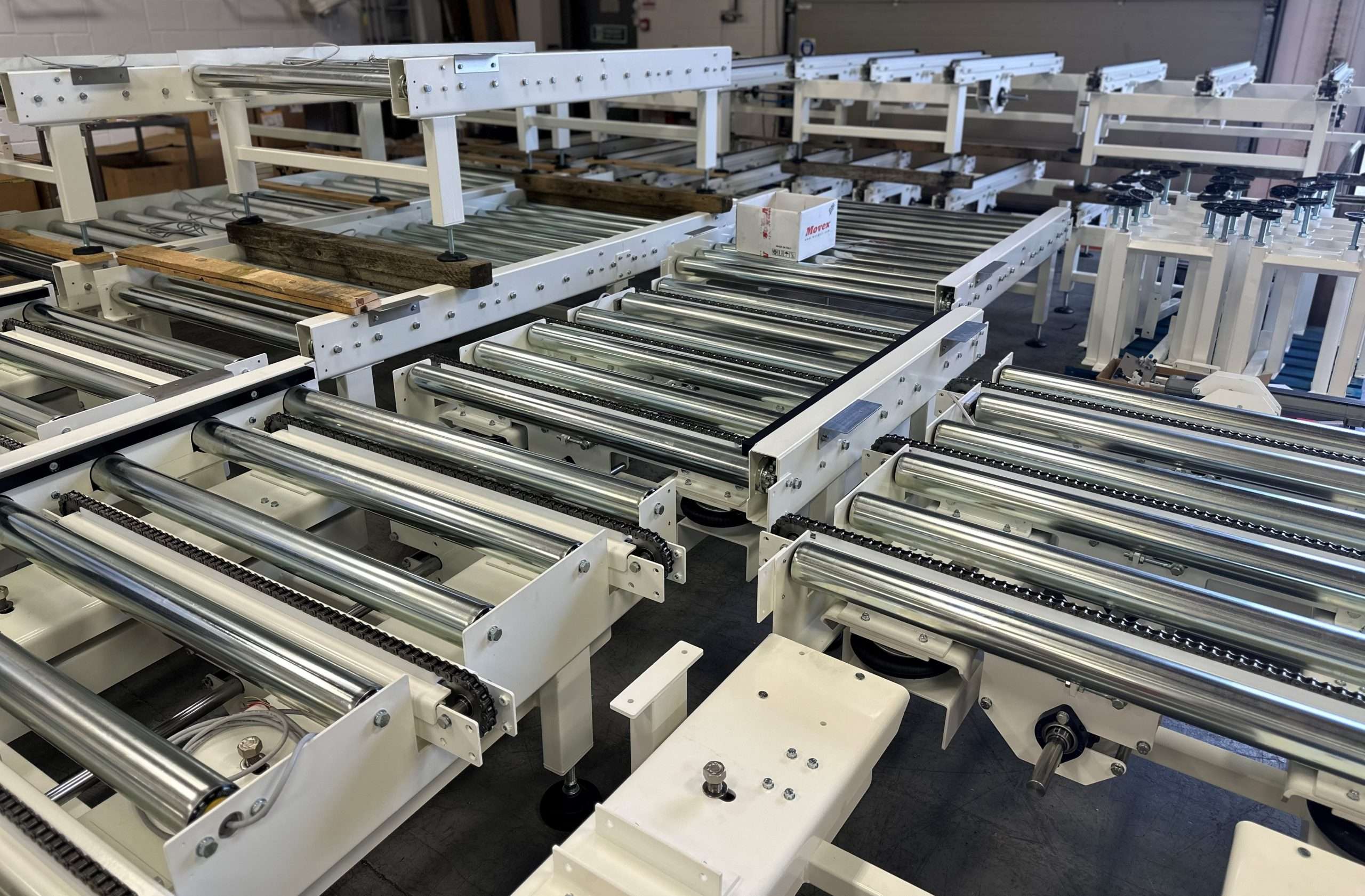 Conveyors in the CKF Systems workshop for UK food customer