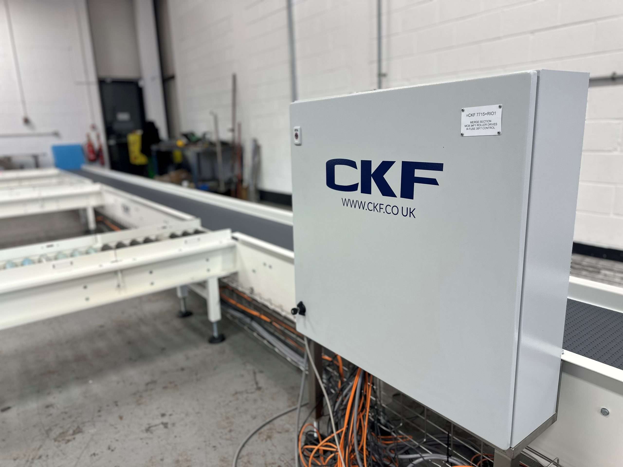 Conveyors in the CKF Systems workshop for UK food customer