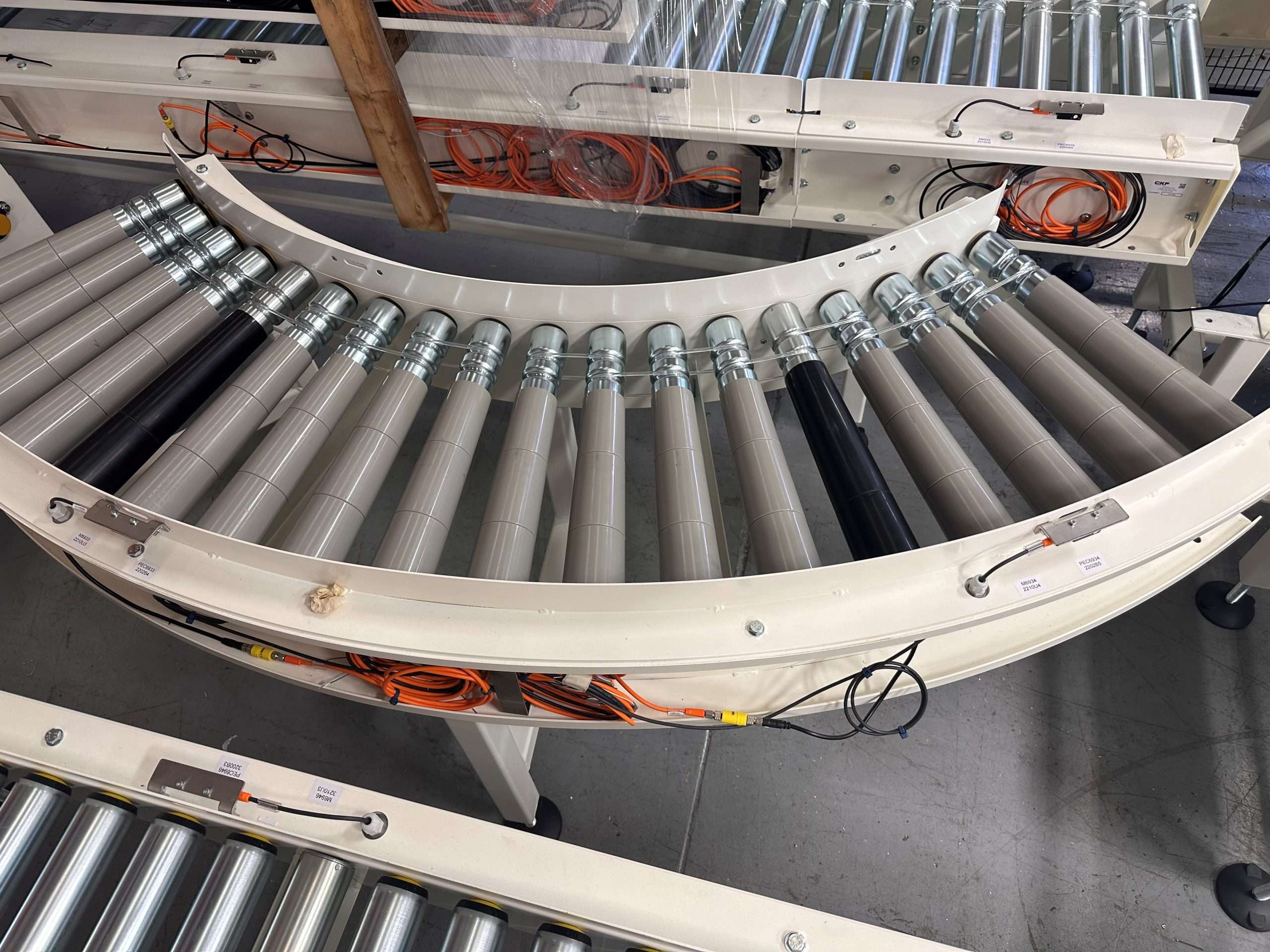 Conveyors in the CKF Systems workshop for UK food customer